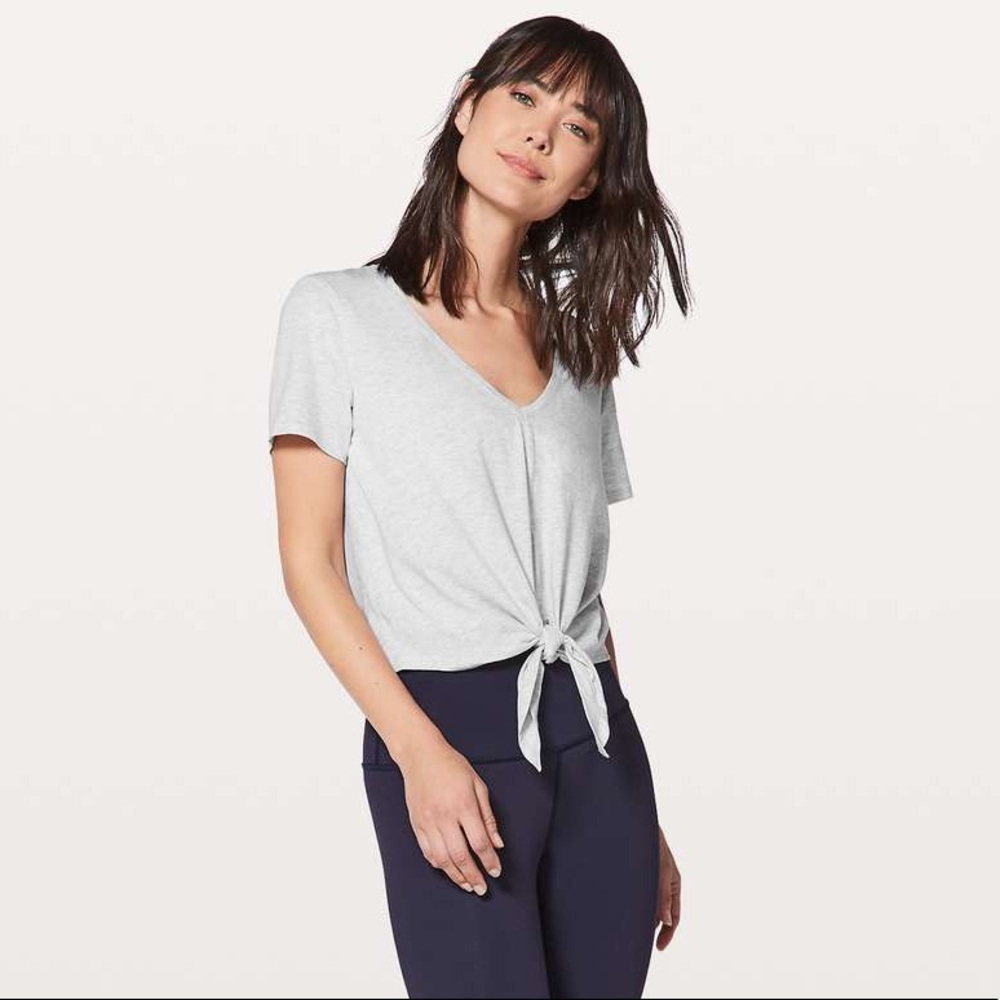 LULULEMON Knot Gonna Foy Tee Light Grey